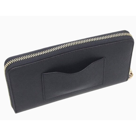 New Tory Burch Emerson Wristlet Zip Continental Wallet Leather Tory Navy - Picture 2 of 2